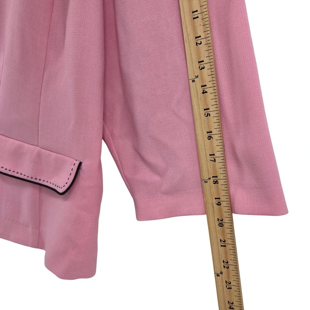 Studio‎ I Womens Pink Black Blazer Jacket 28W Barbiecore